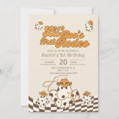 Retro Cowboy Halloween Eerste Rodeo Verjaardag Kaart (Voorkant)