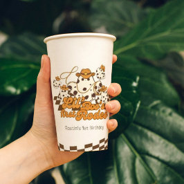 Retro Cowboy Halloween Eerste Rodeo Verjaardag Papieren Bekers