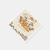 Retro Cowboy Halloween Eerste Rodeo Verjaardag Servet (Hoek)