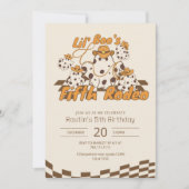 Retro Cowboy Halloween geruit patroon Verjaardag Kaart (Voorkant)