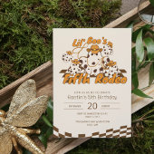 Retro Cowboy Halloween geruit patroon Verjaardag Kaart