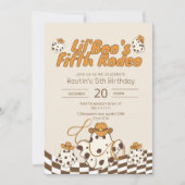 Retro Cowboy Halloween geruit patroon Verjaardag Kaart (Voorkant)