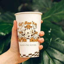 Retro Cowboy Halloween geruit patroon Verjaardag