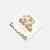 Retro Cowboy Halloween geruit patroon Verjaardag Servet (Hoek)