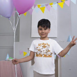 Retro Cowboy Halloween Geruite Patroon Verjaardag Kinder Shirts