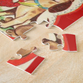 Retro cowboy met gitaarValentijnsdag Legpuzzel (Zijkant)