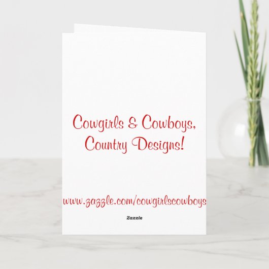 Retro Cowboy met Pet Valentijnsdag Kaart (Achterkant)