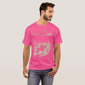  Retro Cowboy op zoek Ufo Desert Ovni Joke T-shirt (Voorkant volledig)