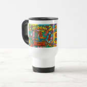 Retro cowboy, Pop art Reisbeker (Voorkant links)