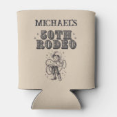  Retro Cowboy Rodeo 50ste Verjaardagsfeest Blikjeskoeler (Achterkant)