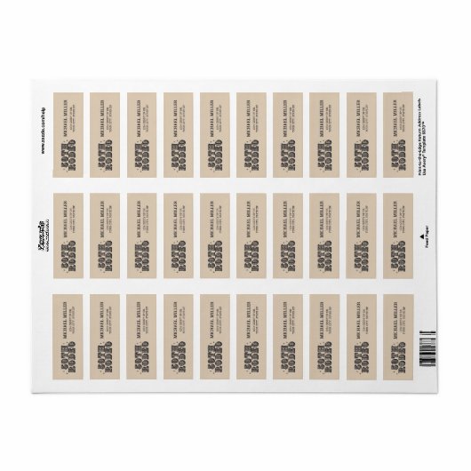 Retro Cowboy Rodeo 50ste Verjaardagsfeest Etiket (Full Sheet)