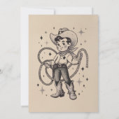  Retro Cowboy Rodeo 50ste Verjaardagsfeest Kaart (Achterkant)