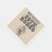  Retro Cowboy Rodeo 50ste Verjaardagsfeest Servet (Hoek)