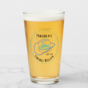 Retro Cowboy Saloon Drinkware Pint Bier Glas