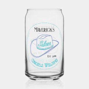 Retro Cowboy Saloon Kan Bier Drinkware Blikvorm Glas