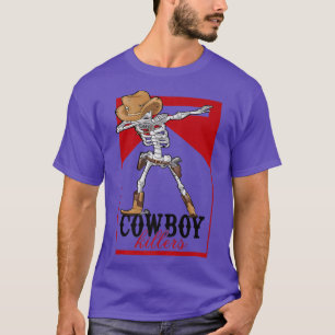 Retro Cowboy Skeleton Killer Skeleton Western Coun T-shirt