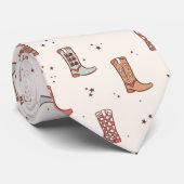 Retro Cowboylaarzen Stropdas (Opgerold)