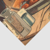 Retro Cowboys Comics Tissuepapier (Detail)