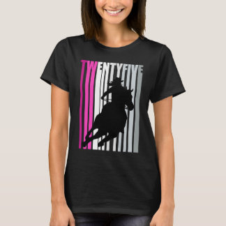 Retro Cowgirl 25th Rodeo Horse Queen Barr T-shirt