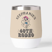  Retro Cowgirl 40ste verjaardagsfeestje (Achterkant)