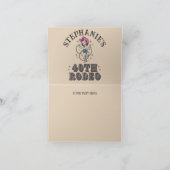  Retro Cowgirl 40ste verjaardagsfeestje Bedankkaart (Binnen)