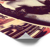 Retro Cowgirl Collage Poster (Hoek)