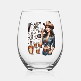 Retro Cowgirl Drinkware Set - Whiskey doodt de jon Wijnglas Zonder Voet