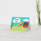 Retro Cowgirl in Western Landschap Bedankkaart (Voorkant)