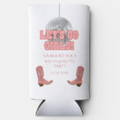 Retro Cowgirl Laarzen Bachelorette Feest Seltzer Blikjeskoeler (Voorkant)