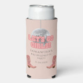 Retro Cowgirl Laarzen Disco Bachelorette Feest Seltzer Blikjeskoeler (Seltzer Voorkant)