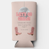 Retro Cowgirl Laarzen Disco Bachelorette Feest Seltzer Blikjeskoeler (Voorkant)