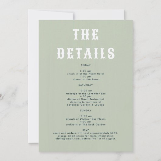 Retro Cowgirl Laatste Rodeo Glam Sage Bachelorette Kaart (Achterkant)