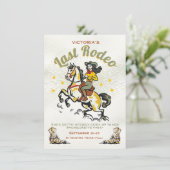 Retro Cowgirl Laatste Rodeo vrijgezellenfeest Kaart (Staand voorkant)