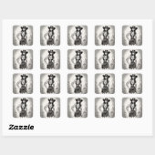 Retro Cowgirl LBD Sticker (Vel)