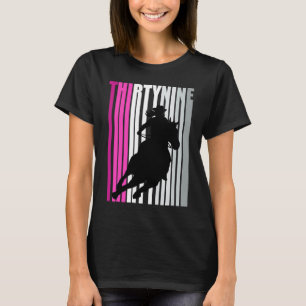 Retro Cowgirl op 38th Rodeo Horse Queen Barr T-shirt