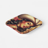 Retro Cowgirl Papieren Bordje (Gebogen)