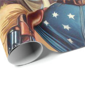 Retro Cowgirl Pin Up Cadeaupapier (Rol Hoek)