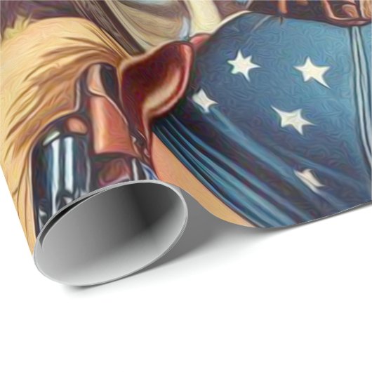 Retro Cowgirl Pin Up Cadeaupapier (Rol Hoek)