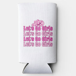 Retro Cowgirl Roze Bruid Seltzer Koelbox Blikjeskoeler