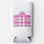 Retro Cowgirl Roze Bruid Seltzer Koelbox Seltzer Blikjeskoeler (Voorkant)