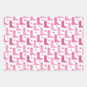 Retro Cowgirl Roze Inpakpapier Vel (Voorkant)