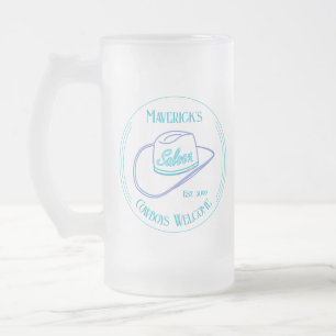 Retro Cowgirl Saloon Drinkware Matglas Bierpul