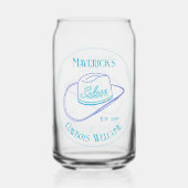 Retro Cowgirl Saloon Kan Bier Drinkware Blikvorm Glas (Voorkant)