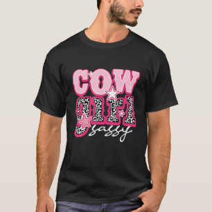 Retro Cowgirl Sassy Yeehaw Howdy Western Land S T-shirt