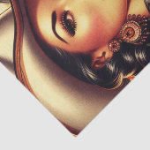 Retro Cowgirl Tissuepapier (Detail)