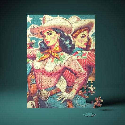 Retro Cowgirls Pin-ups Legpuzzel