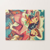 Retro Cowgirls Pin-ups Legpuzzel (Horizontaal)