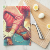 Retro Cowgirls Pin-ups Theedoek (Quarter Fold)