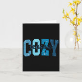 Retro Cozy Season Cute Winter Vibes Tis The Season Kaart (Gele Bloem)