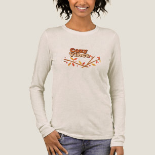 Retro "Cozy Vibes" T-shirt Herfstgradiënt F uit